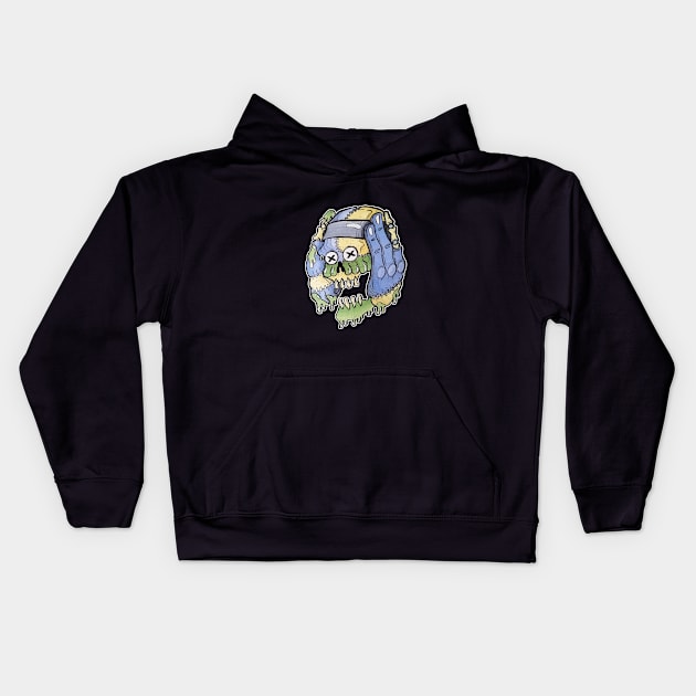 Frankenstein's Monster Skull Kids Hoodie by TheSludgeboss